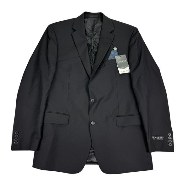 Lauren Ralph Lauren Mens UltraFlex Lattimore Classic Fit Suit Jacket Black 42L